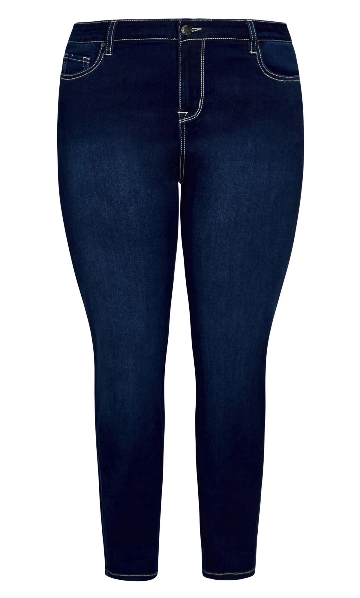 Avenue Blue Dark Wash Straight Leg Regular Jeans - Image 6