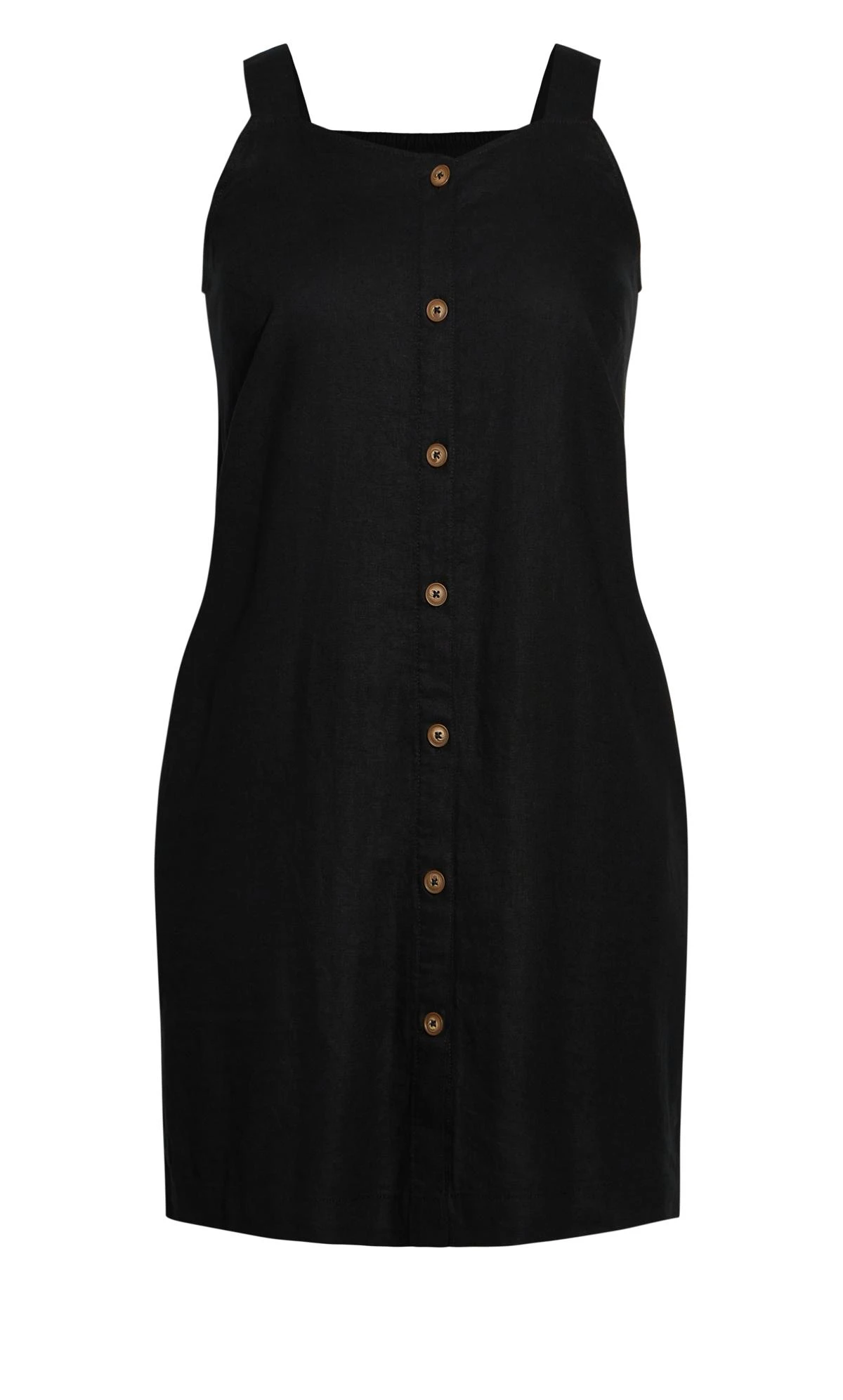 Evans Black Button Through Pocket Dress - Image 3