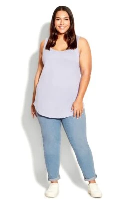 Avenue Blue Light Wash Stretch Girlfriend Jeans