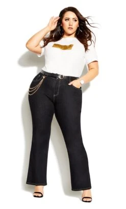 City Chic Black Bootcut Jean