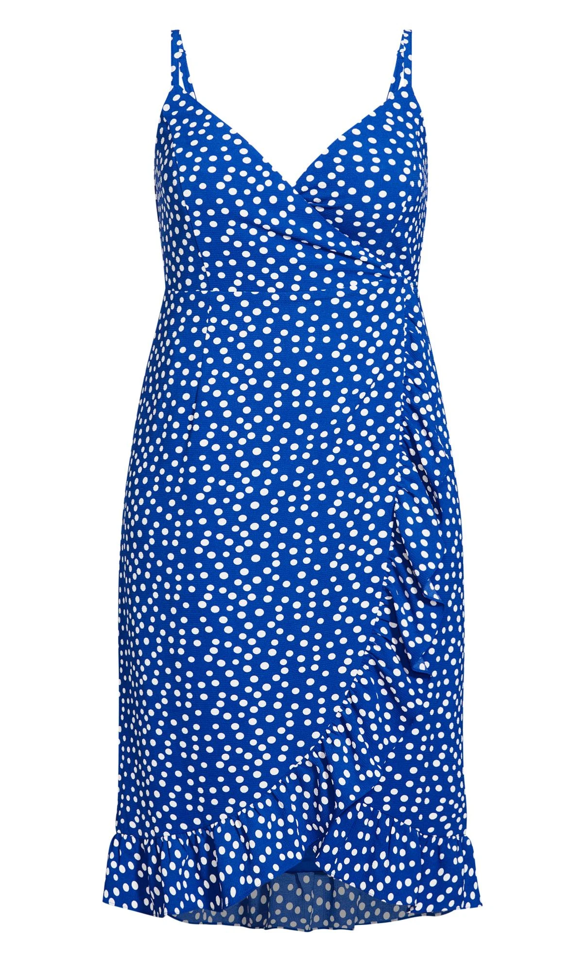 City Chic Blue Wrap Dream Dress - Image 4