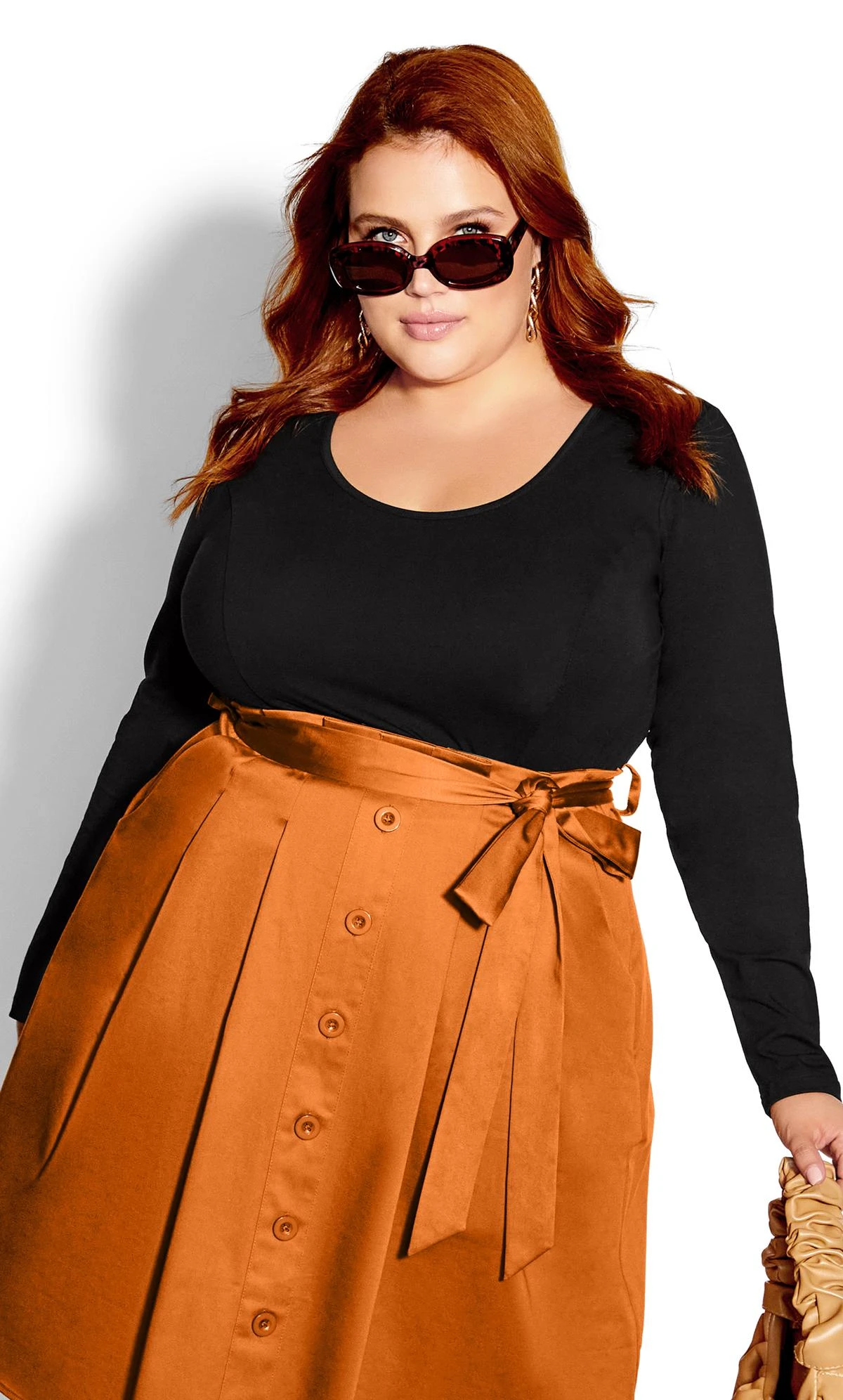 City Chic Brown Uptown Girl Dress - Image 2