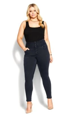 City Chic Navy Harley Romantic Corset Jean