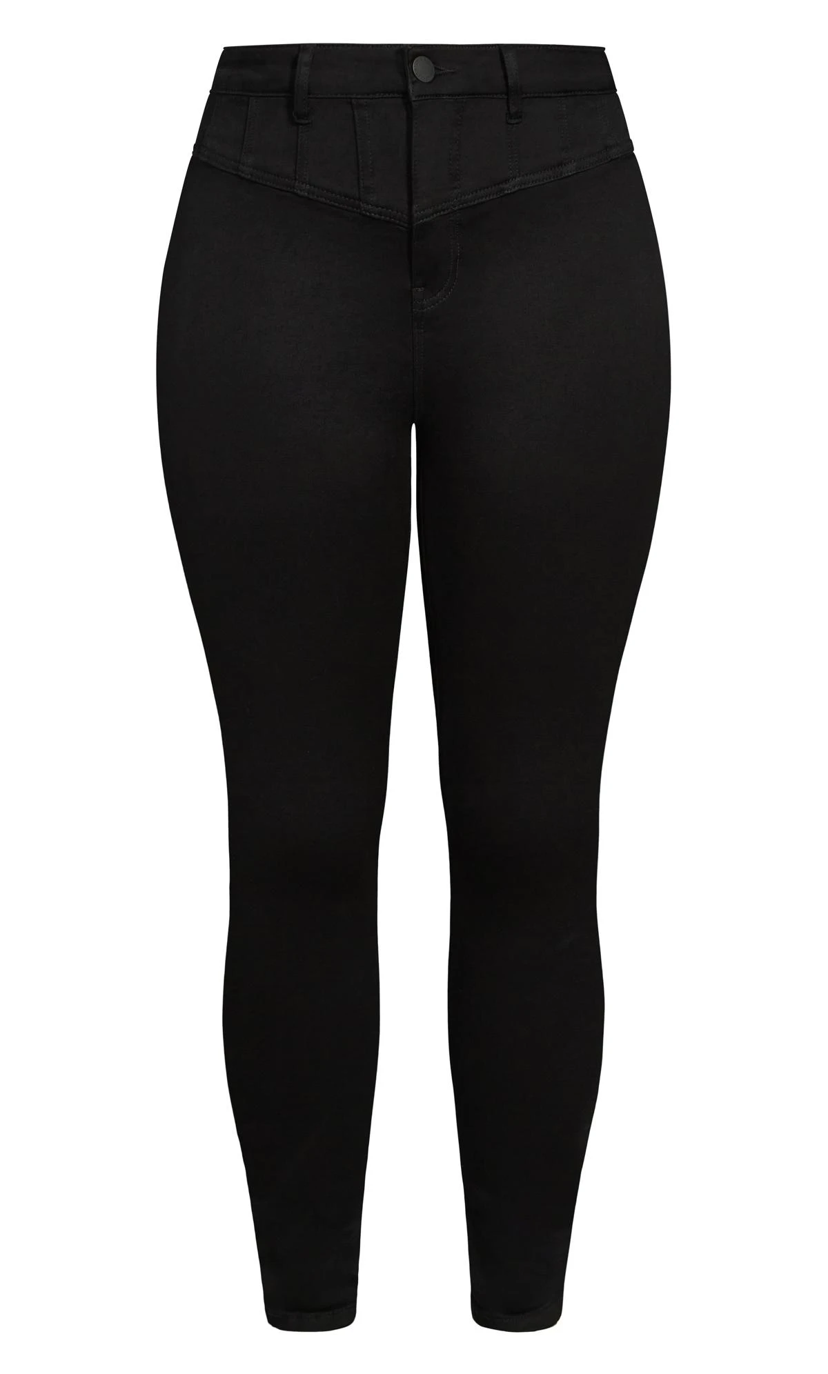 City Chic Black Corset Skinny Jeans - Image 6