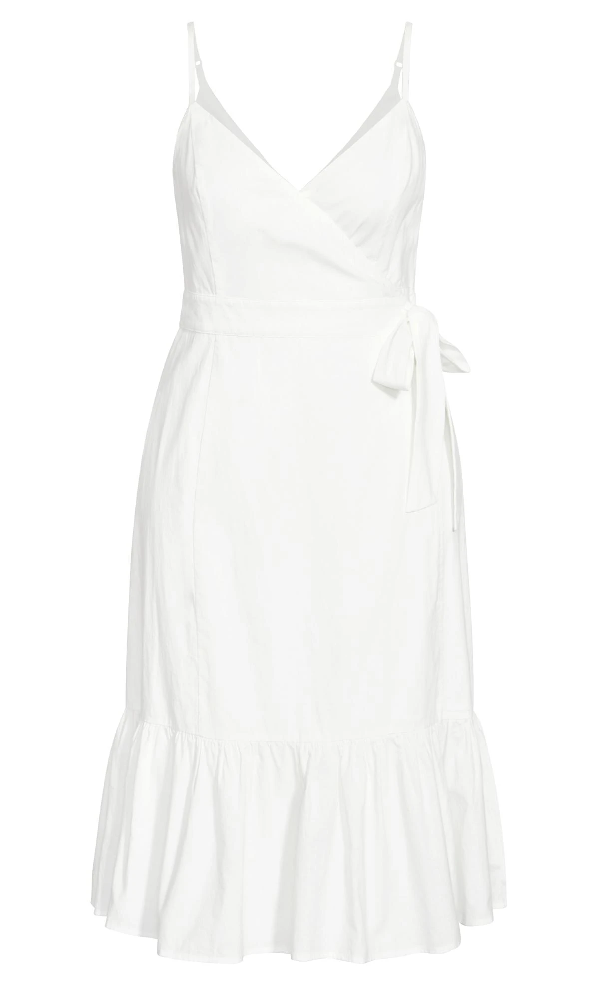 City Chic Ivory Wrap Midi Dress - Image 5