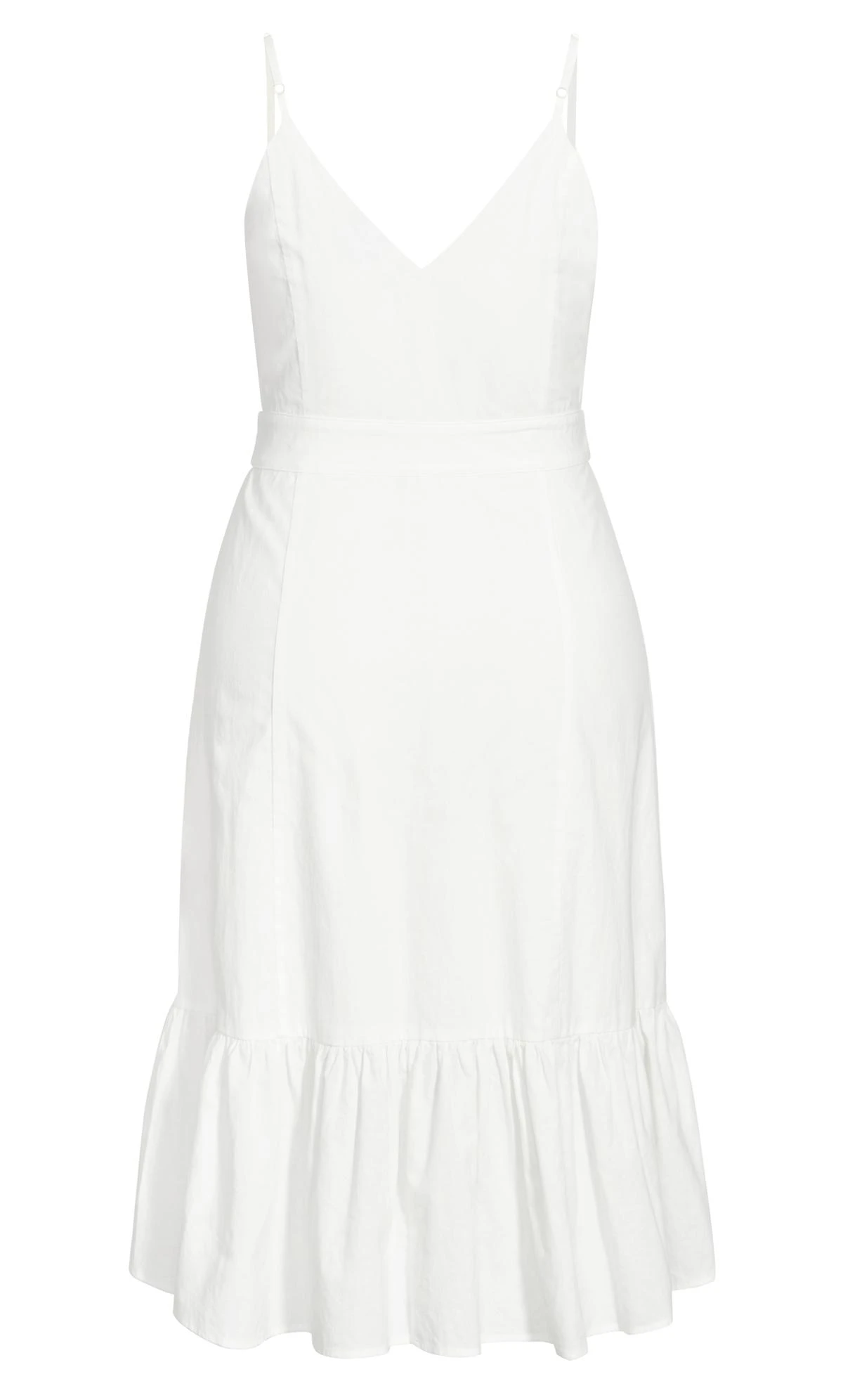 City Chic Ivory Wrap Midi Dress - Image 6