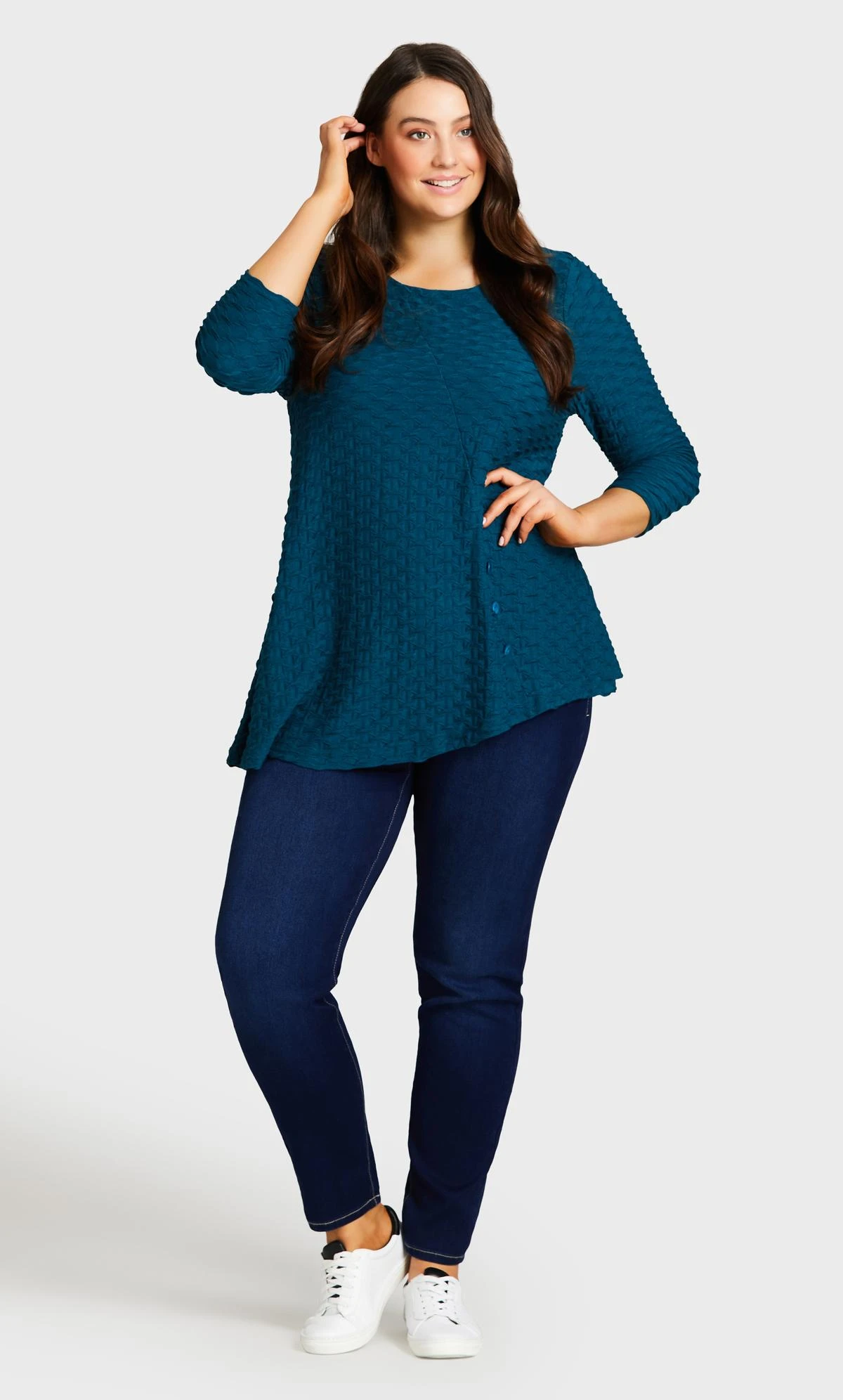 Avenue Dark Blue Wash Skinny Jeans