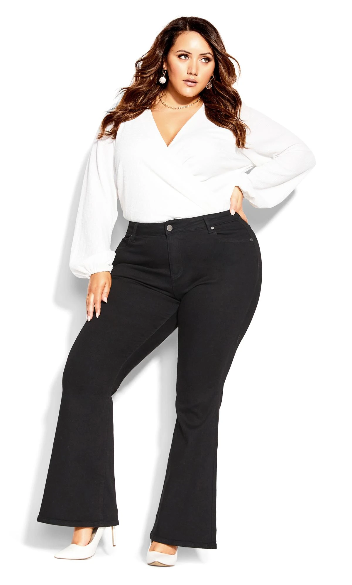 City Chic Black Exemplar Bootleg Jean