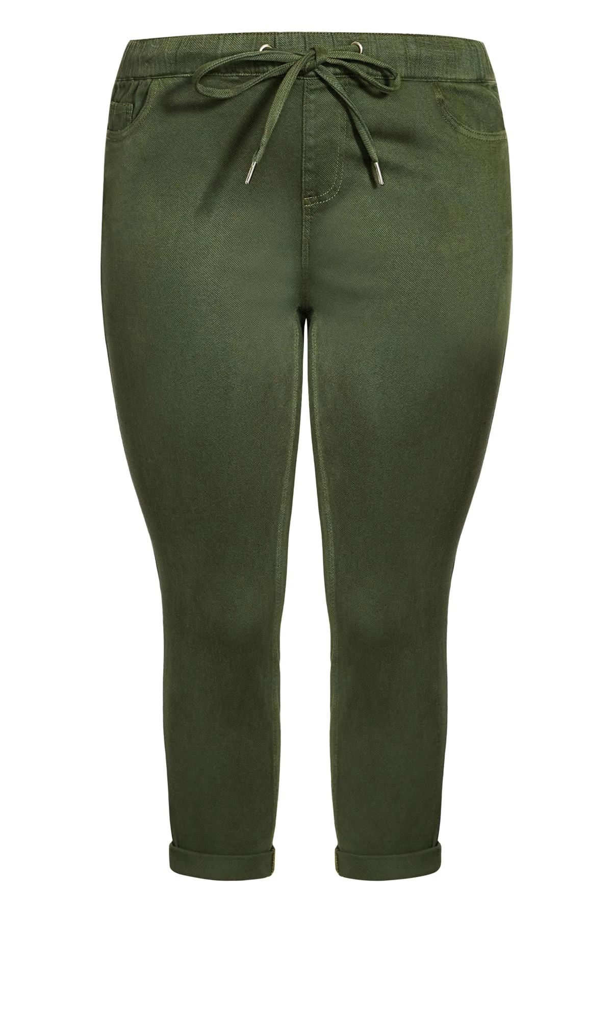 Avenue Zim & Zoe Khaki Denim Stretch Jogger Khaki - Image 6