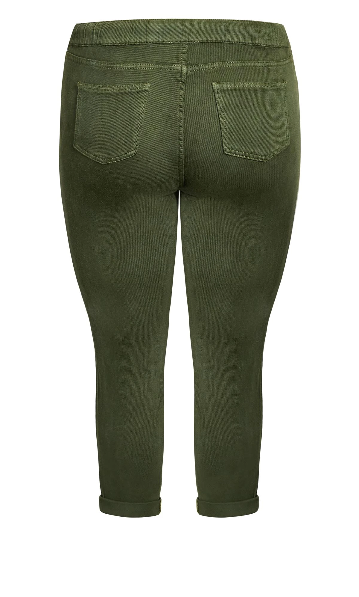 Avenue Zim & Zoe Khaki Denim Stretch Jogger Khaki - Image 7