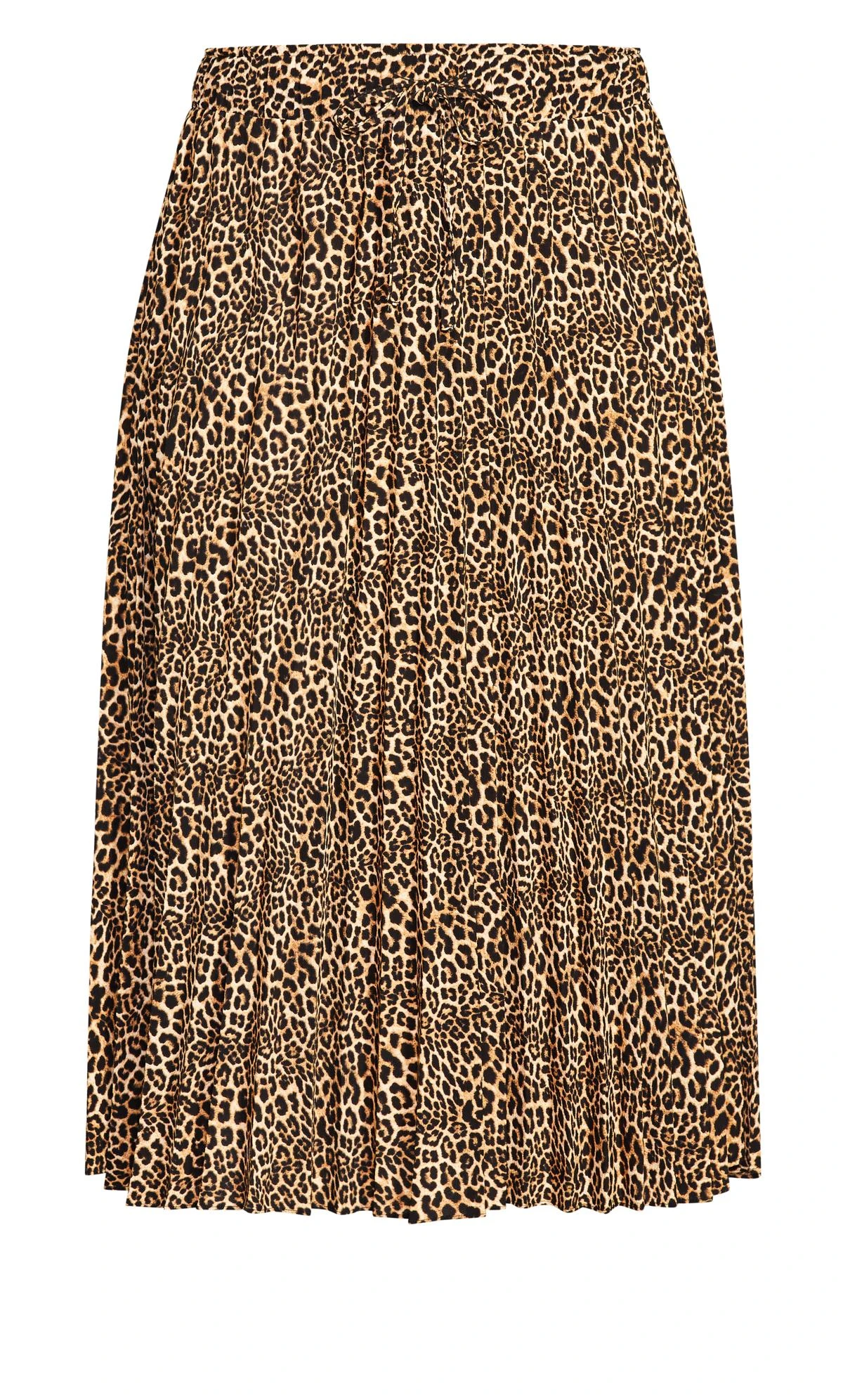 City Chic Brown Leopard Print Midi Skirt - Image 4