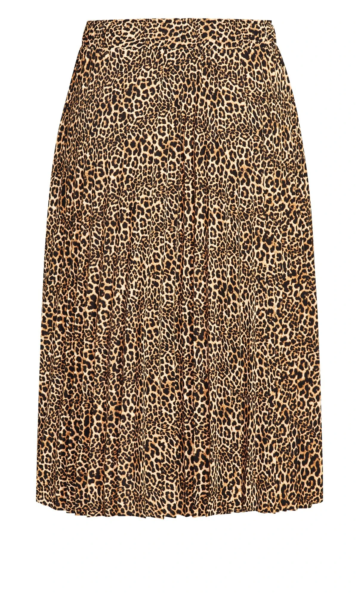 City Chic Brown Leopard Print Midi Skirt - Image 5