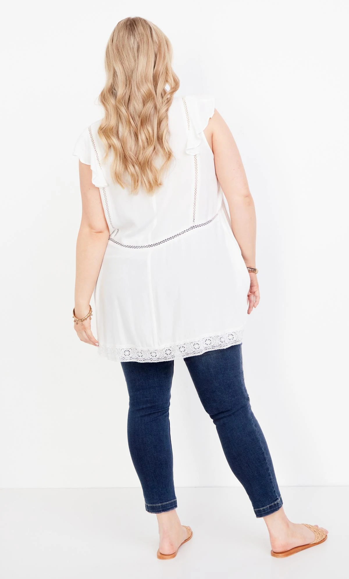 Avenue Blue Dark Wash Front Pocket Skinny Jeans - Image 3