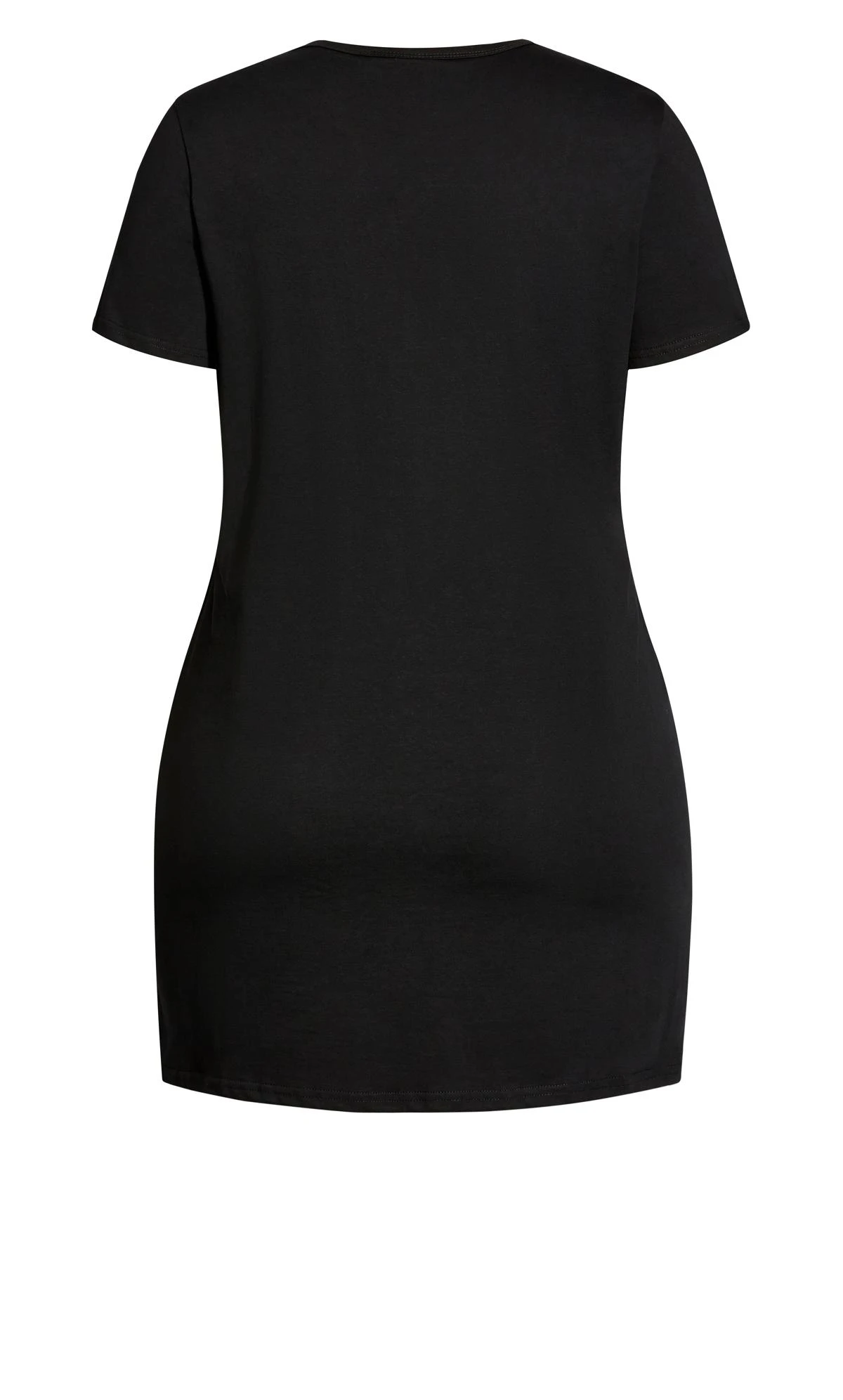 City Chic Black 'Forever' T-Shirt Dress - Image 5