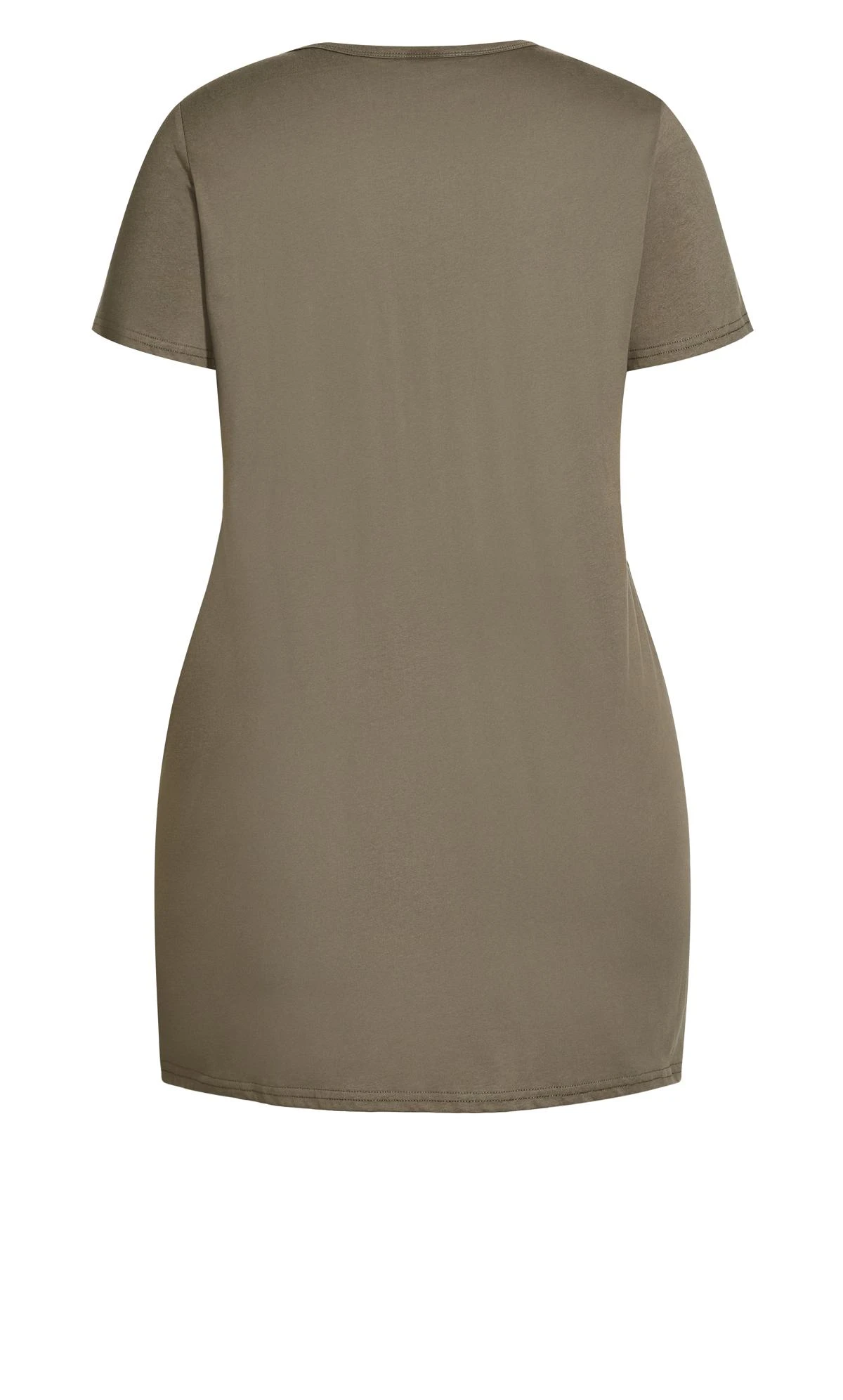 City Chic Brown Gold Grpahic Print Oversized T-Shirt Dress - Image 5