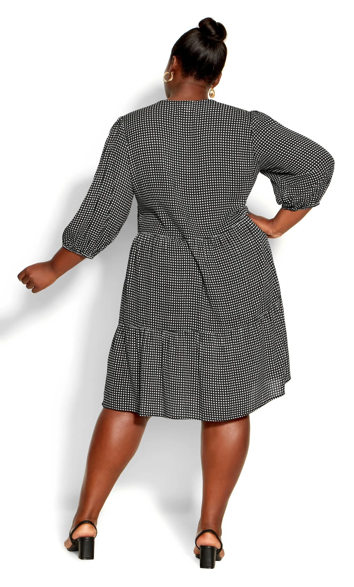 Avenue Black Chelsea Tier Print Dress - Image 2