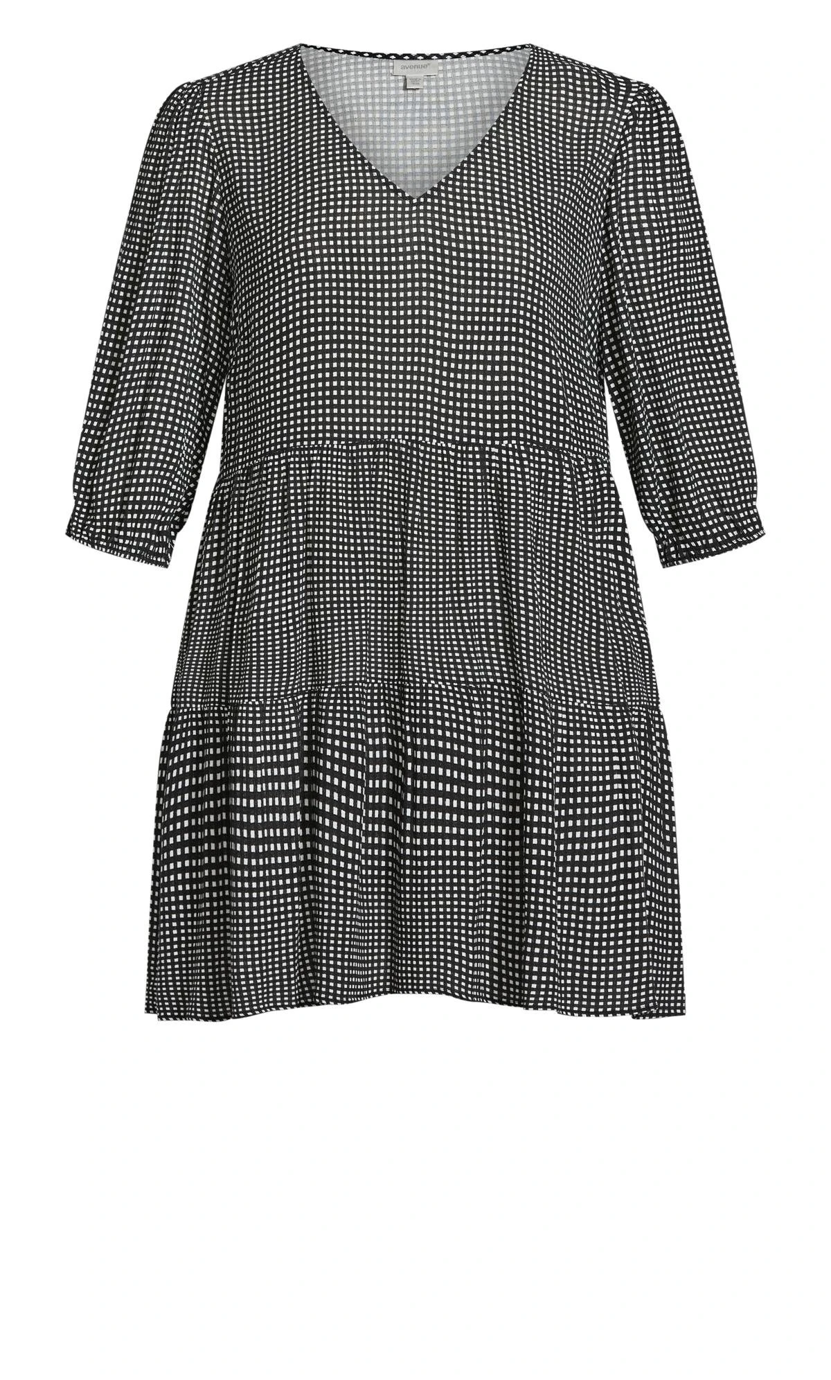 Avenue Black Chelsea Tier Print Dress - Image 3