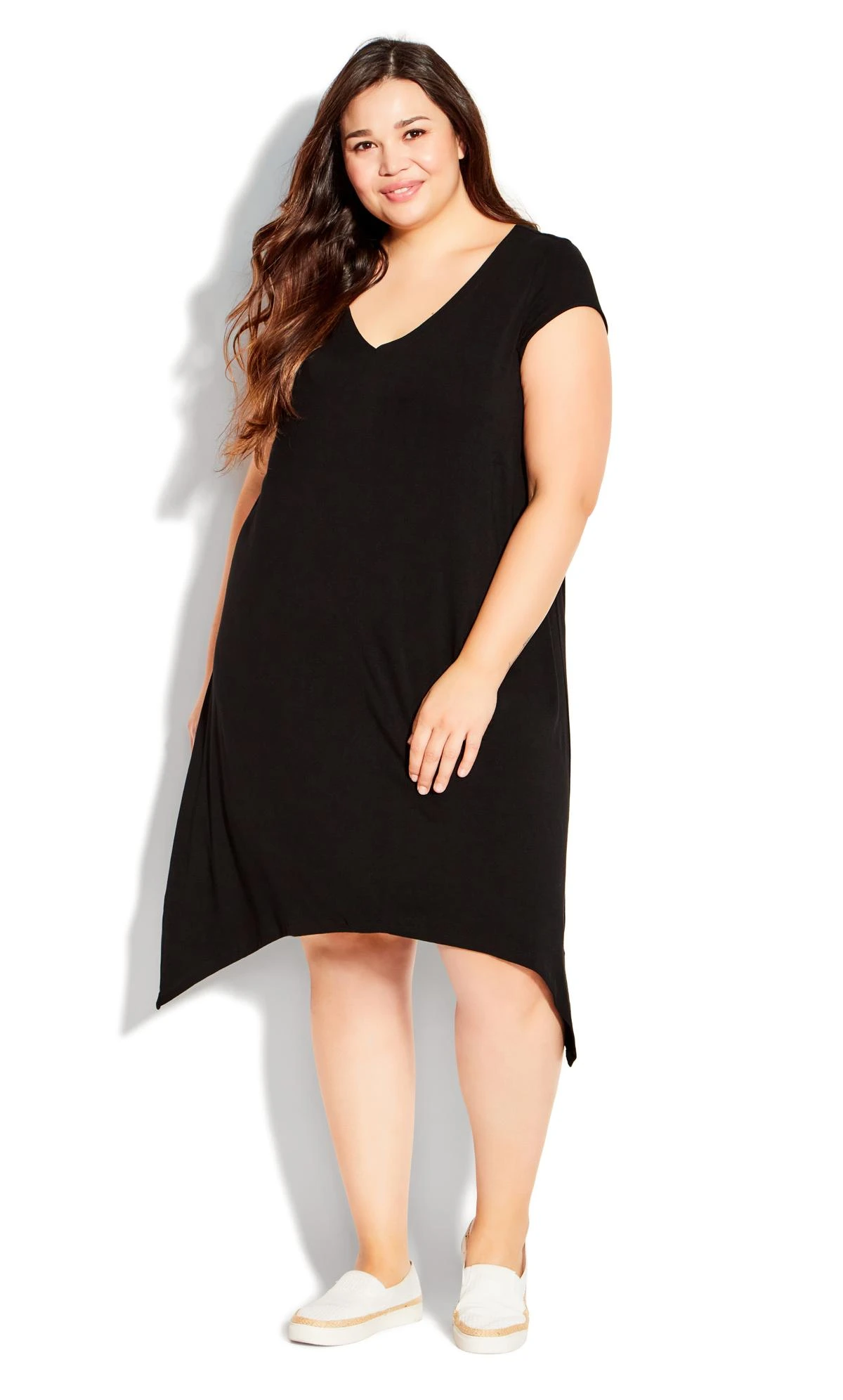 Avenue Black Plain Knit Dress