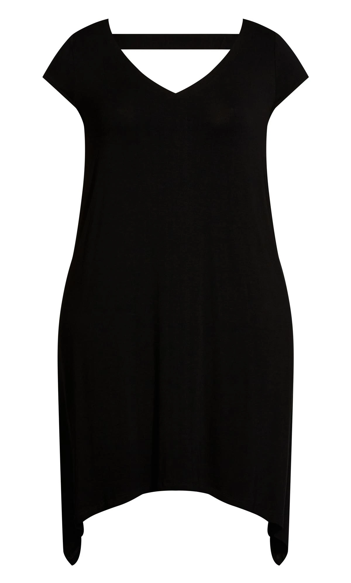 Avenue Black Plain Knit Dress - Image 3