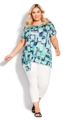 Avenue Blue Clare Crush Tie Top