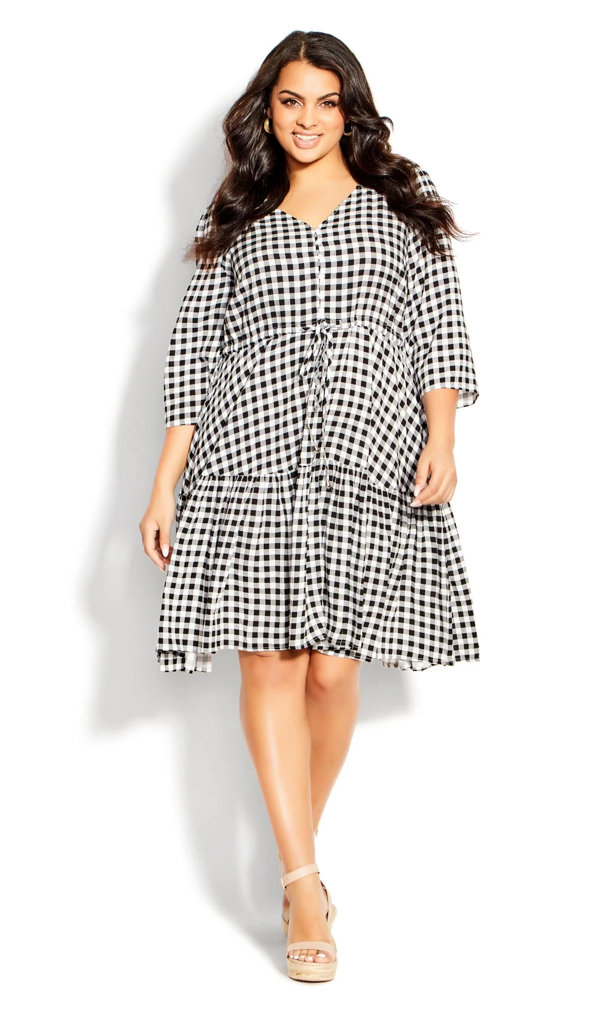 Avenue Loralette White Animal Print Long Sleeve Mini Dress