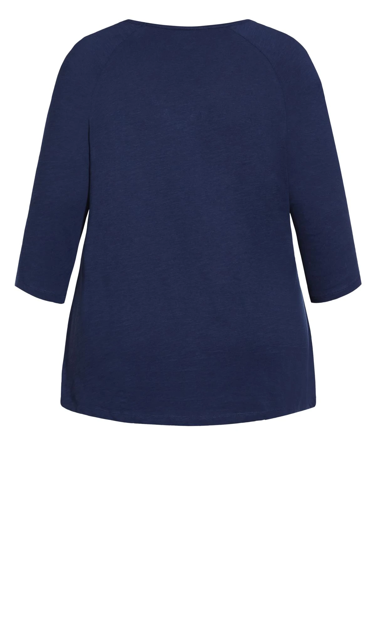 Avenue Blue 3 Bar 3/4 Sleeve Plain Tee - Image 6