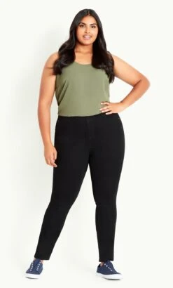 Evans Denim Curve Fit Denim Jegging Dark Wash