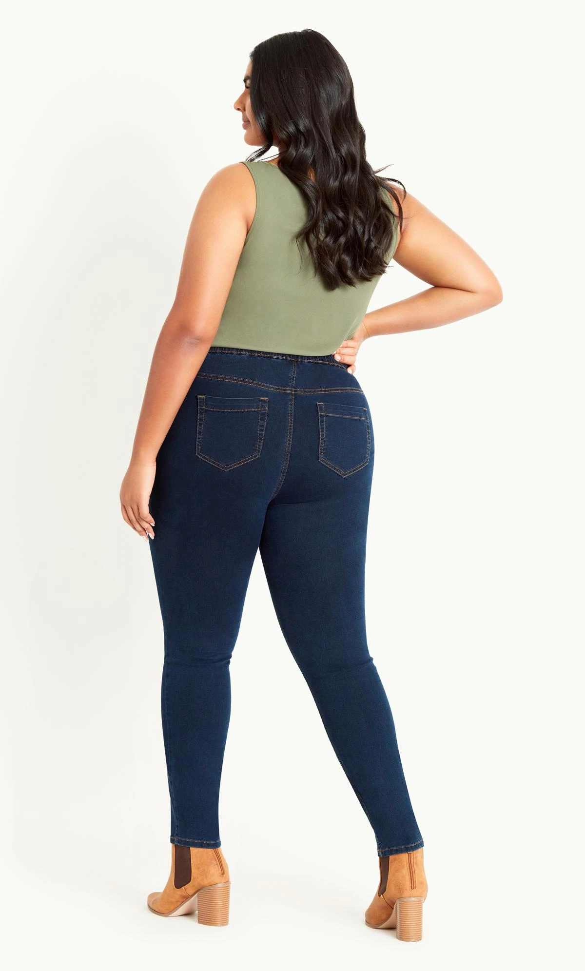 Evans Indigo Blue Skinny Jeggings - Regular - Image 2