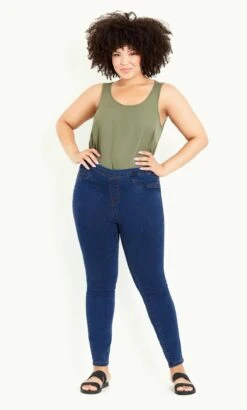 Evans Denim Denim Jegging Mid Wash