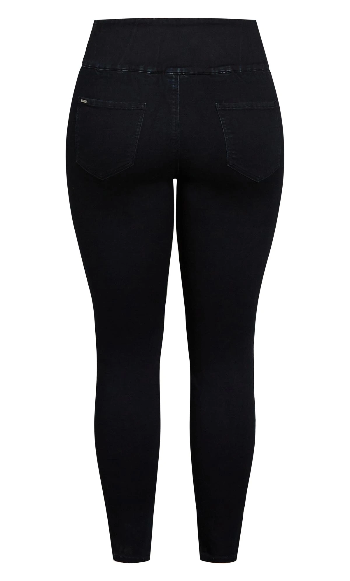 City Chic Dark Blue Denim Pared Back Jeggings - Image 5