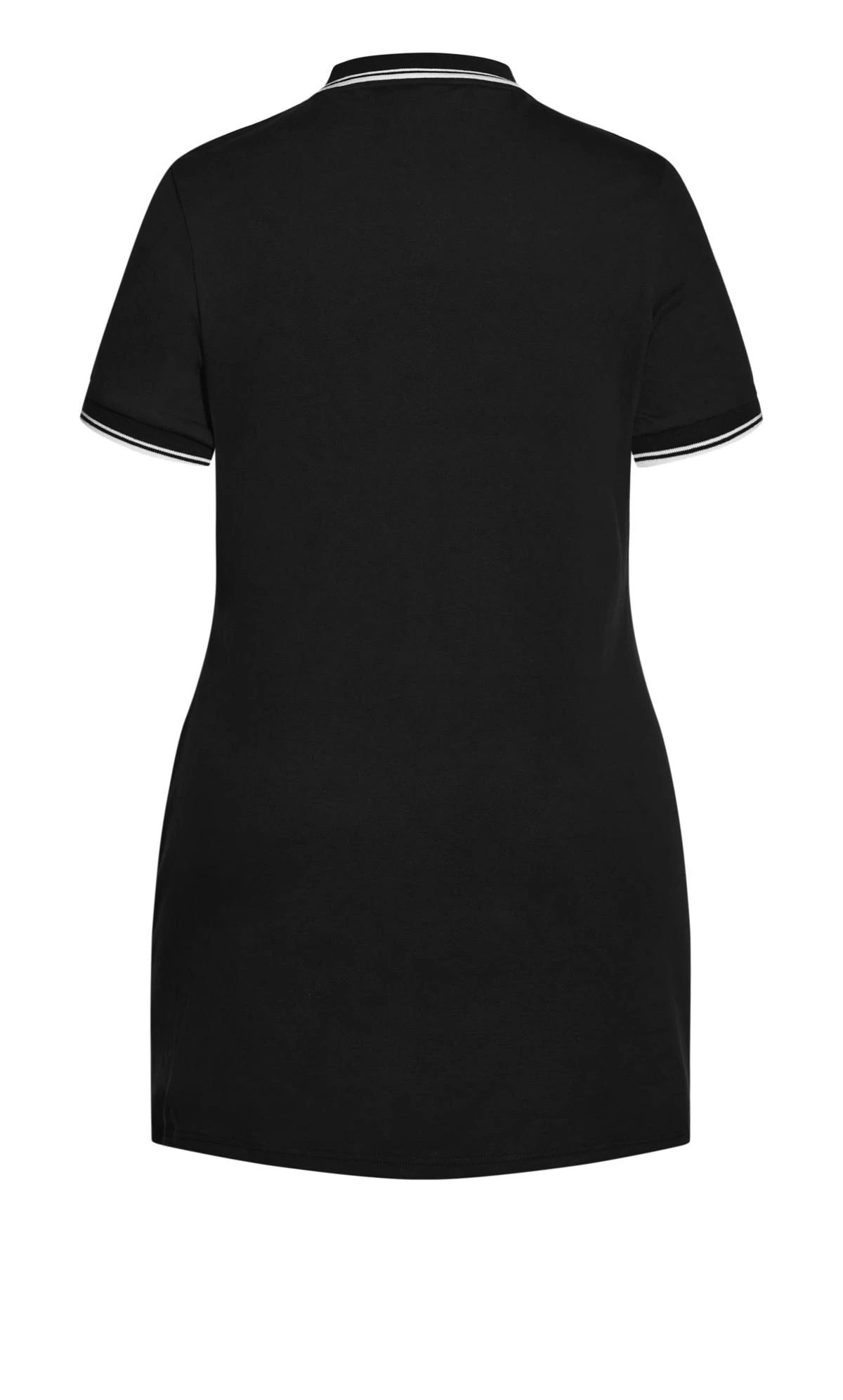 City Chic Black Polo T-Shirt Dress - Image 5
