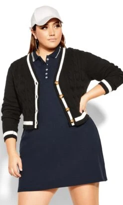 City Chic CCX Navy Blue Polo Shirt Dress