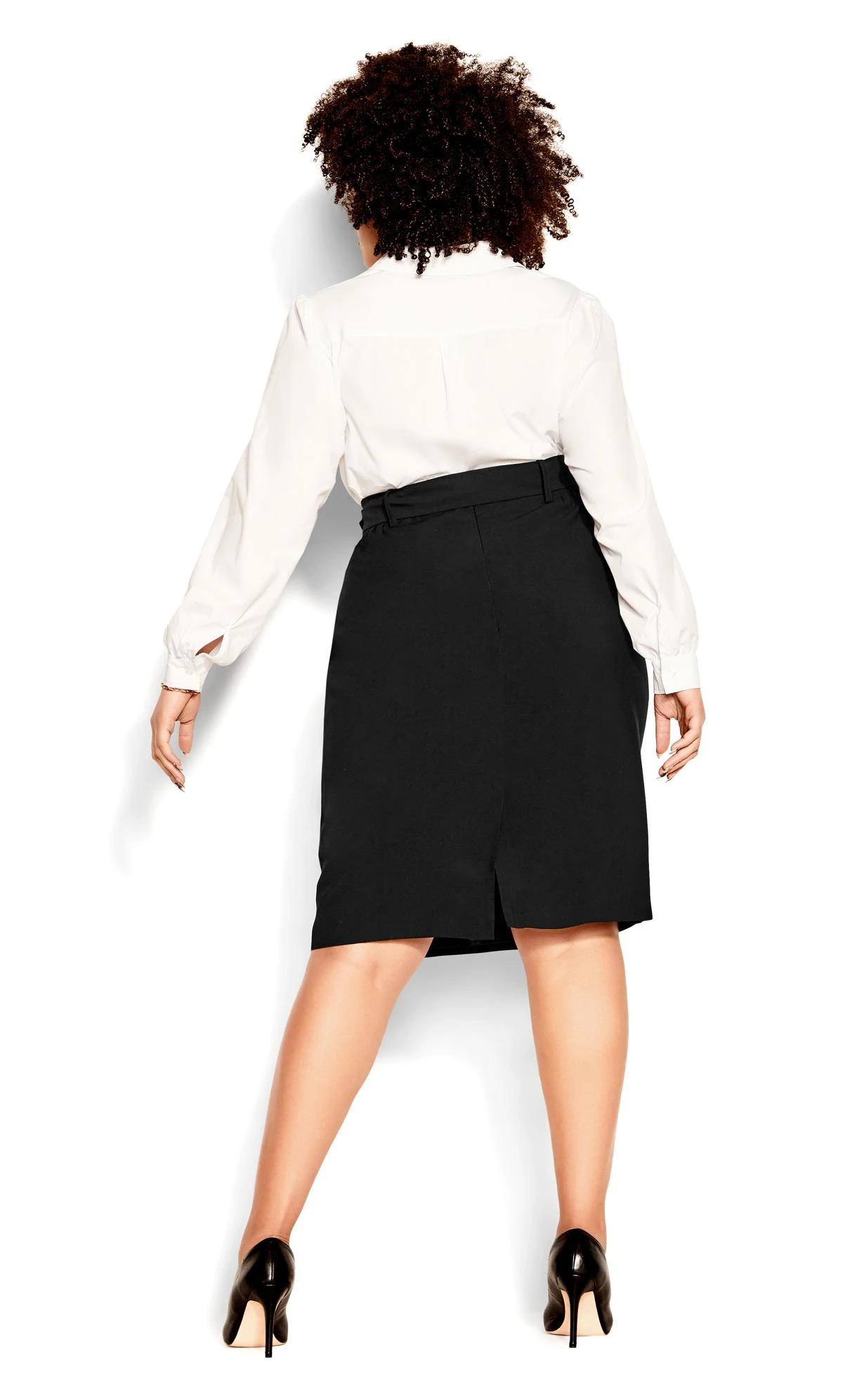 City Chic Black Perfect Suit Skirt - Image 3