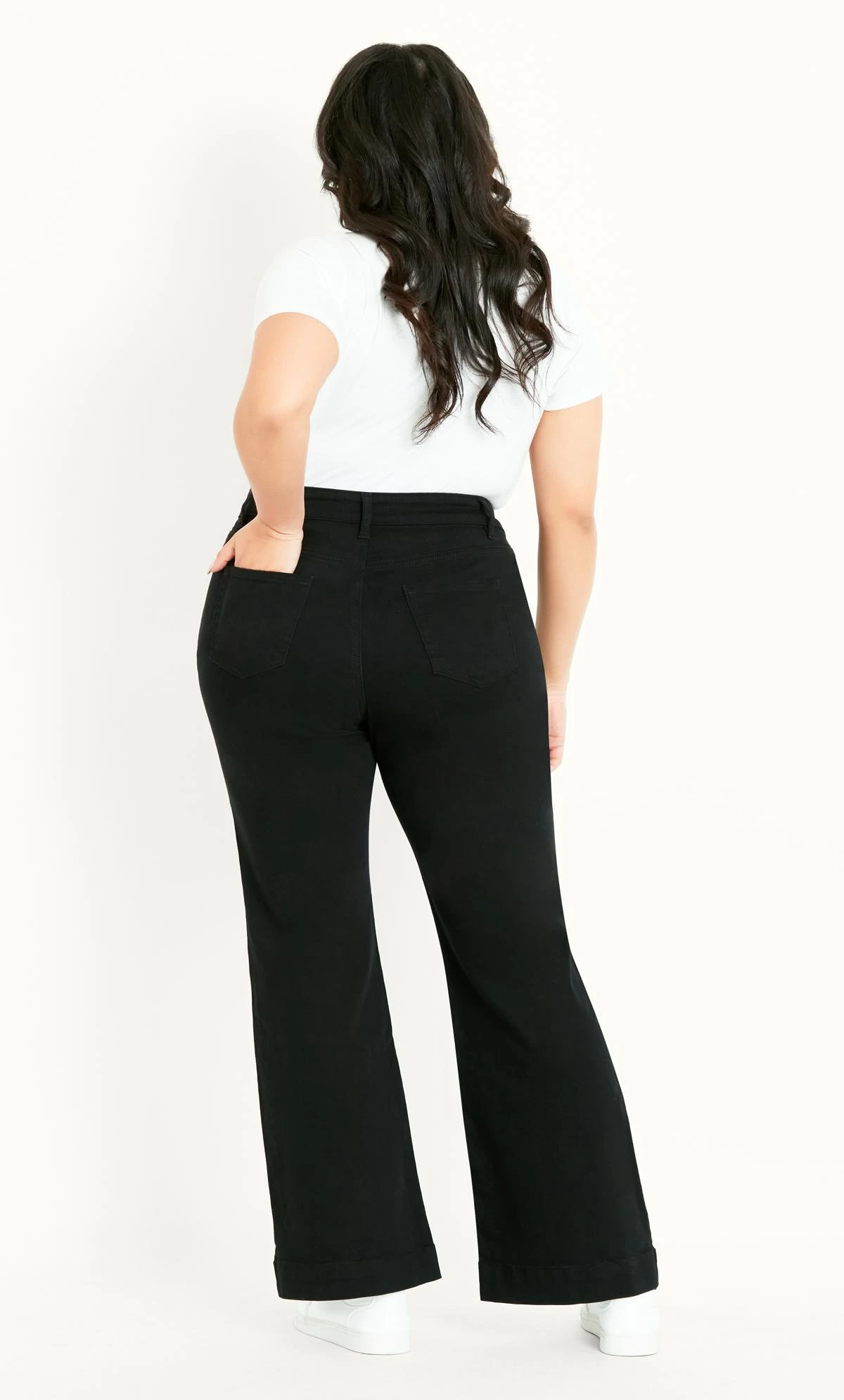 Evans Black Wide Leg Jean Black - Image 2