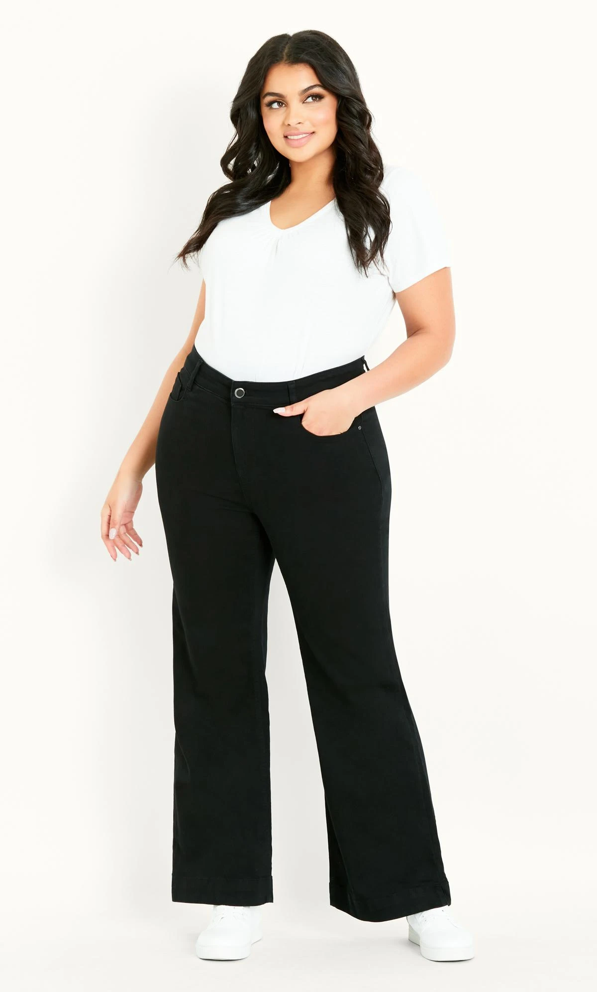 Evans Black Wide Leg Jean Black - Image 5