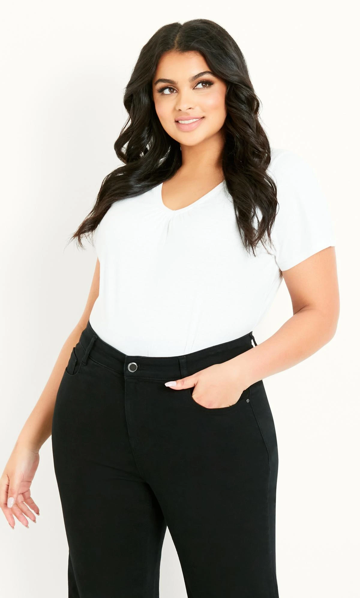 Evans Black Wide Leg Jean Black - Image 6