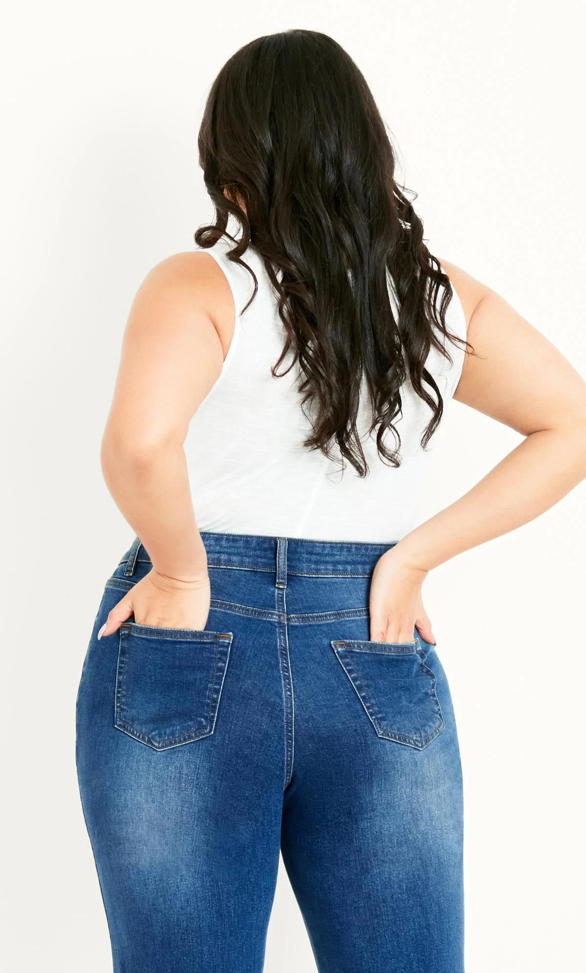 Evans Denim Wide Leg Jean Mid Denim - Image 4