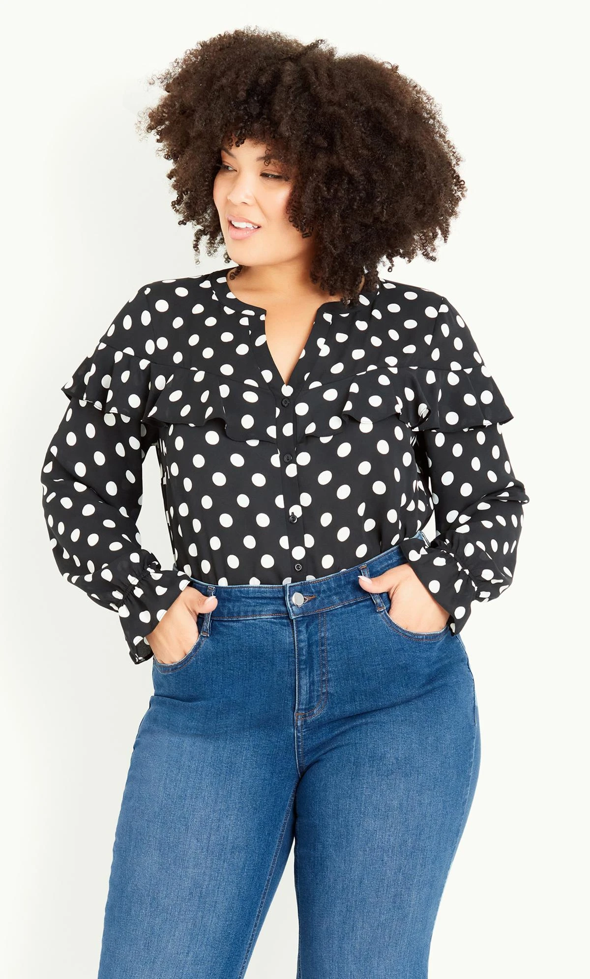 Evans Denim Wide Leg Jean Mid Wash - Image 5