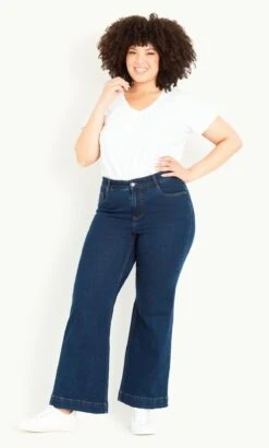 Evans Indigo Blue Bootcut Jeans