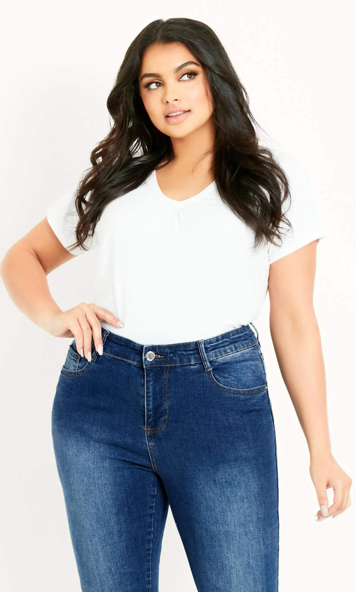 Evans Mid Blue Denim Straight Leg Jeans - Image 3