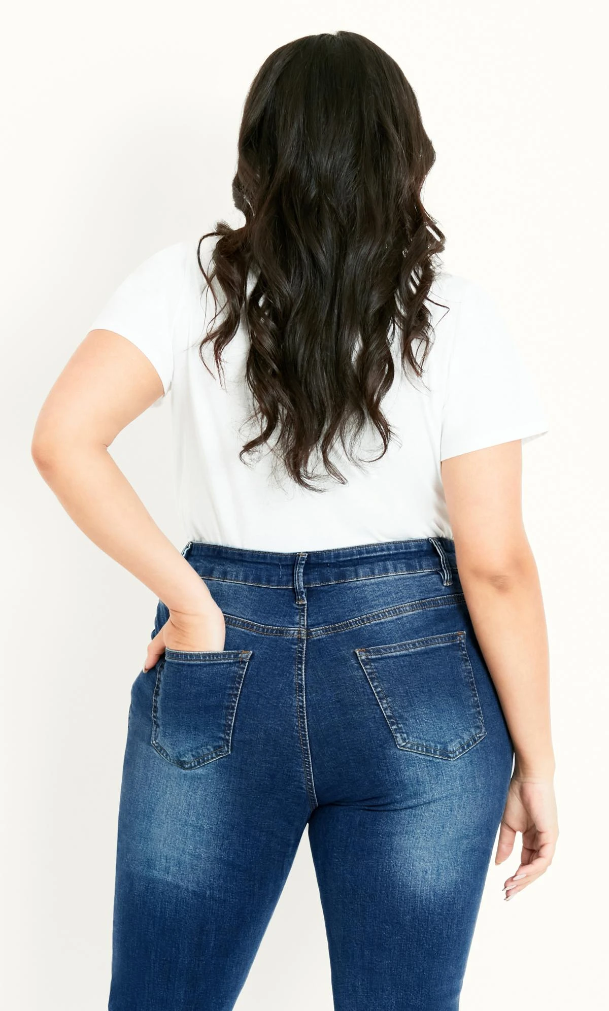 Evans Mid Blue Denim Straight Leg Jeans - Image 4