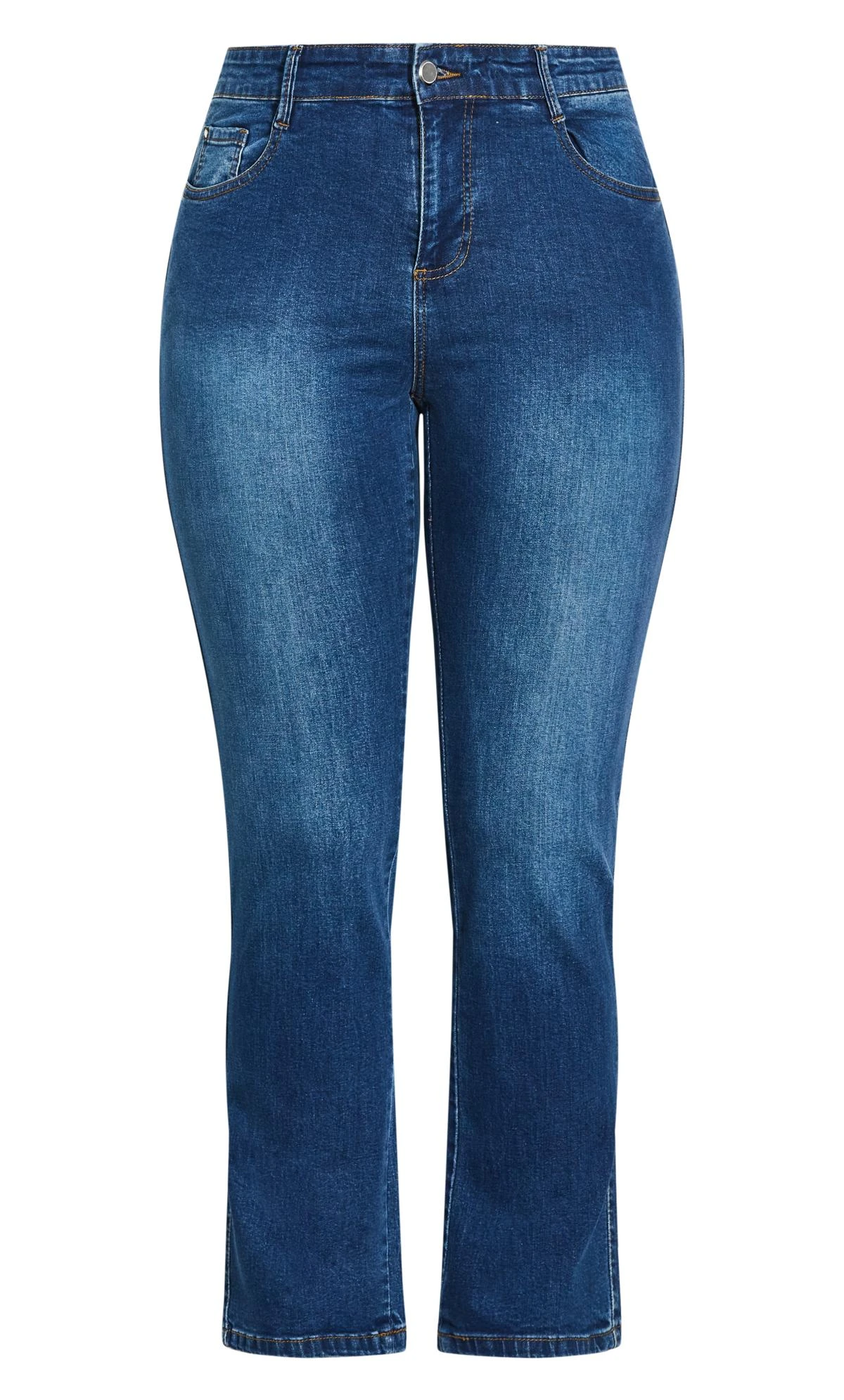 Evans Mid Blue Denim Straight Leg Jeans - Image 6