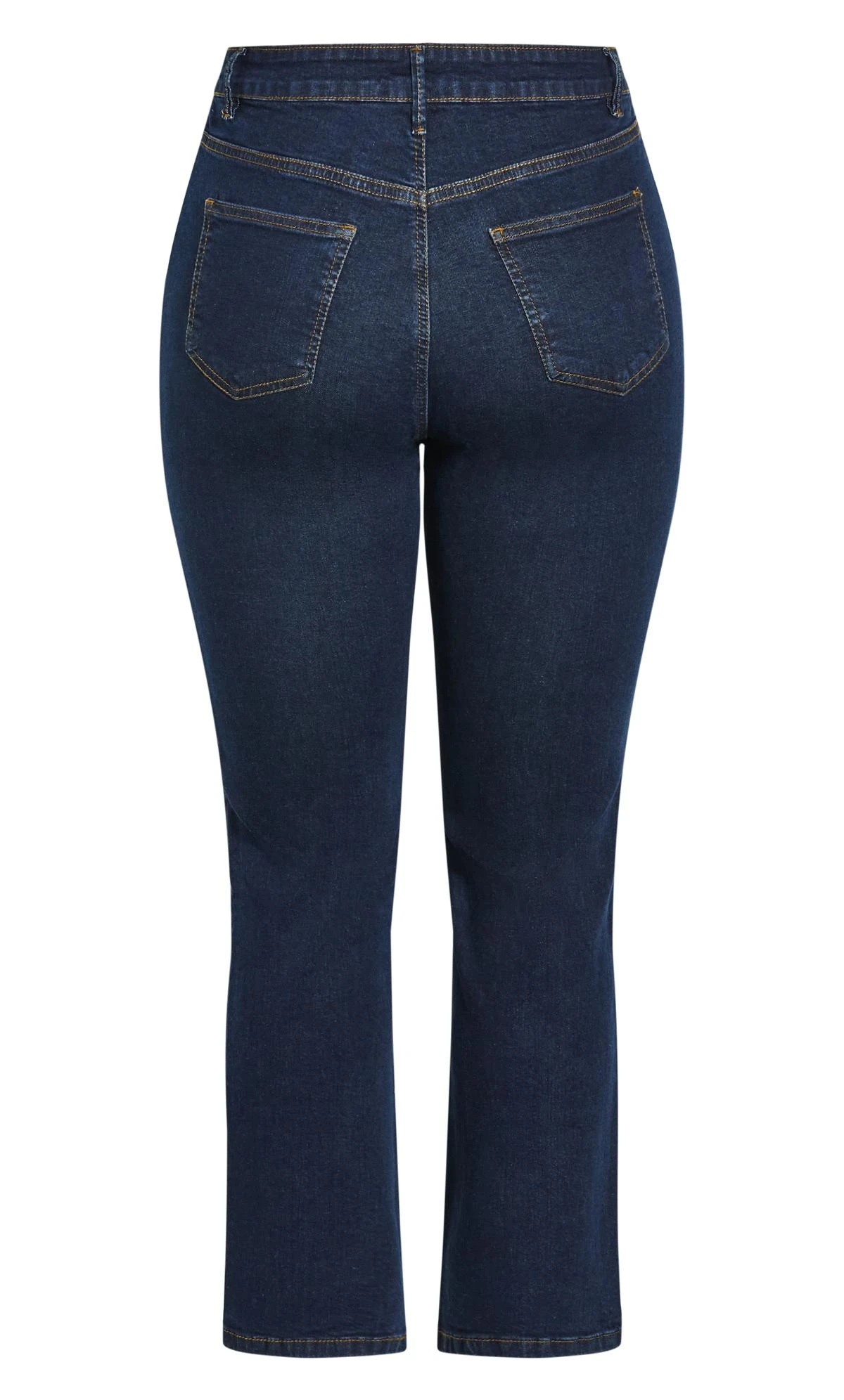 Evans Blue Dark Wash Denim Curve Fit Straight Leg Jeans - Short - Image 6