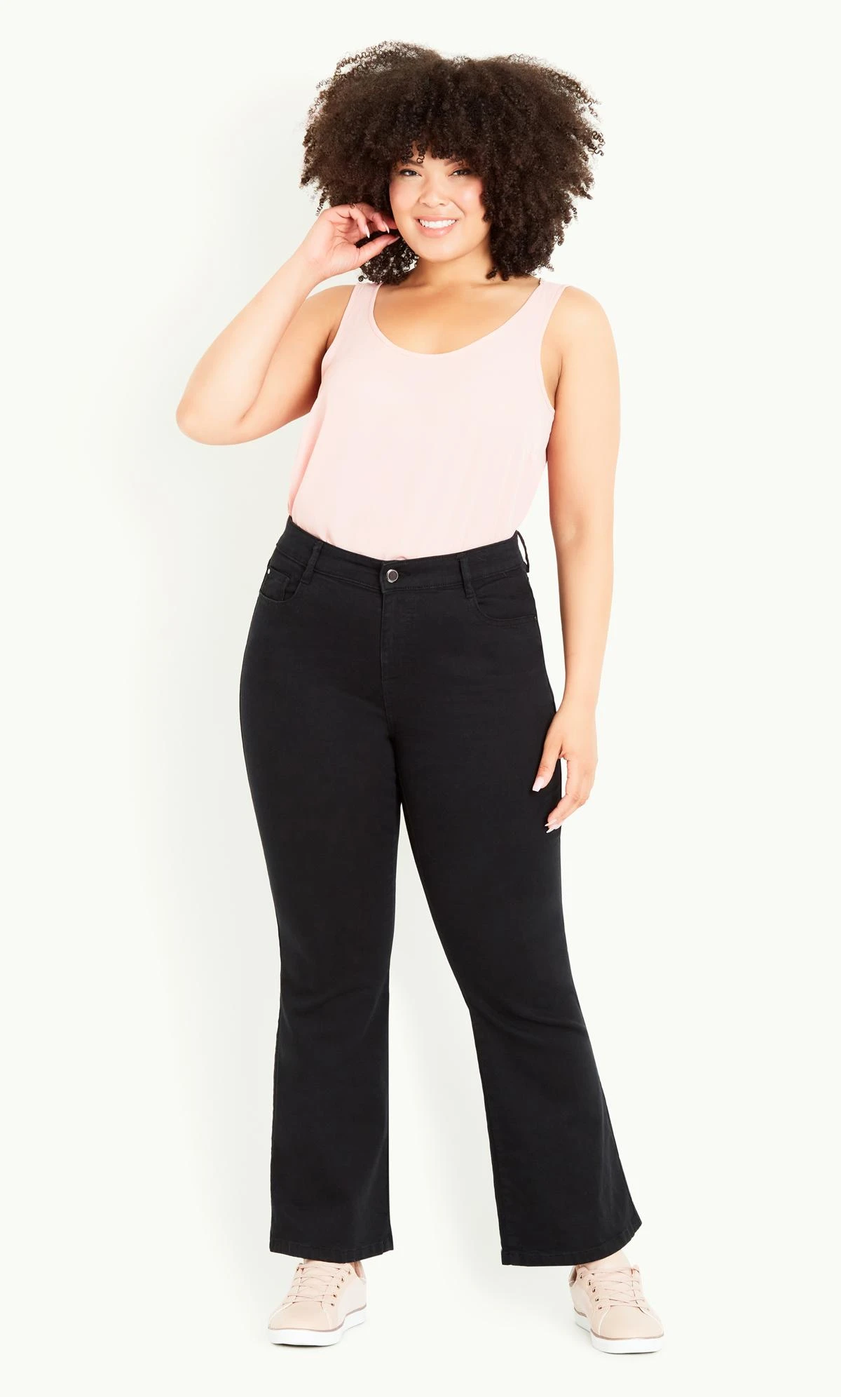 Evans Black High Waisted Bootcut Jeans