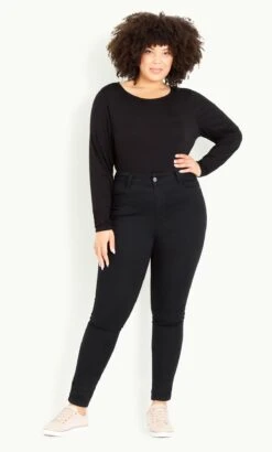 Evans Short Length Skinny Black Jean