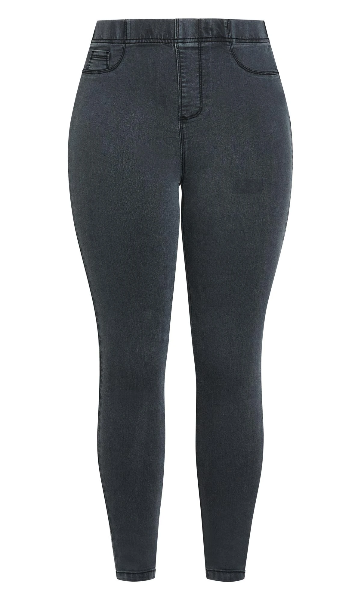 Evans Charcoal Grey Pull On Jegging - Image 6