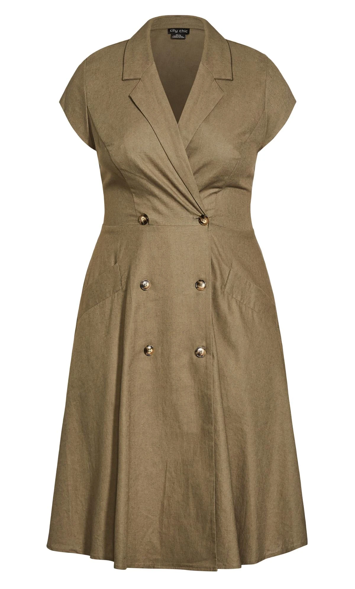 City Chic Khaki Chic Lafayette Dress - Image 4