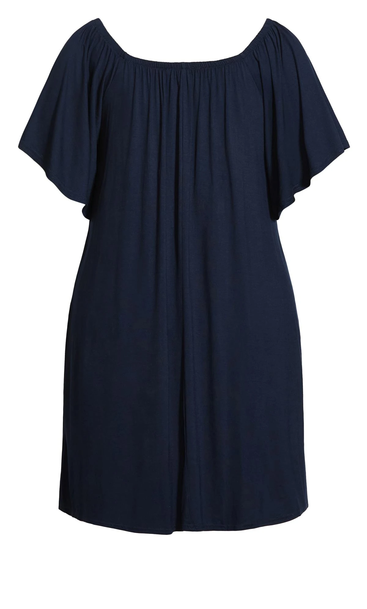 Evans Navy Blue Jersey Bardot Dress - Image 4
