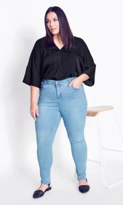 Avenue Blue Skinny Jeans