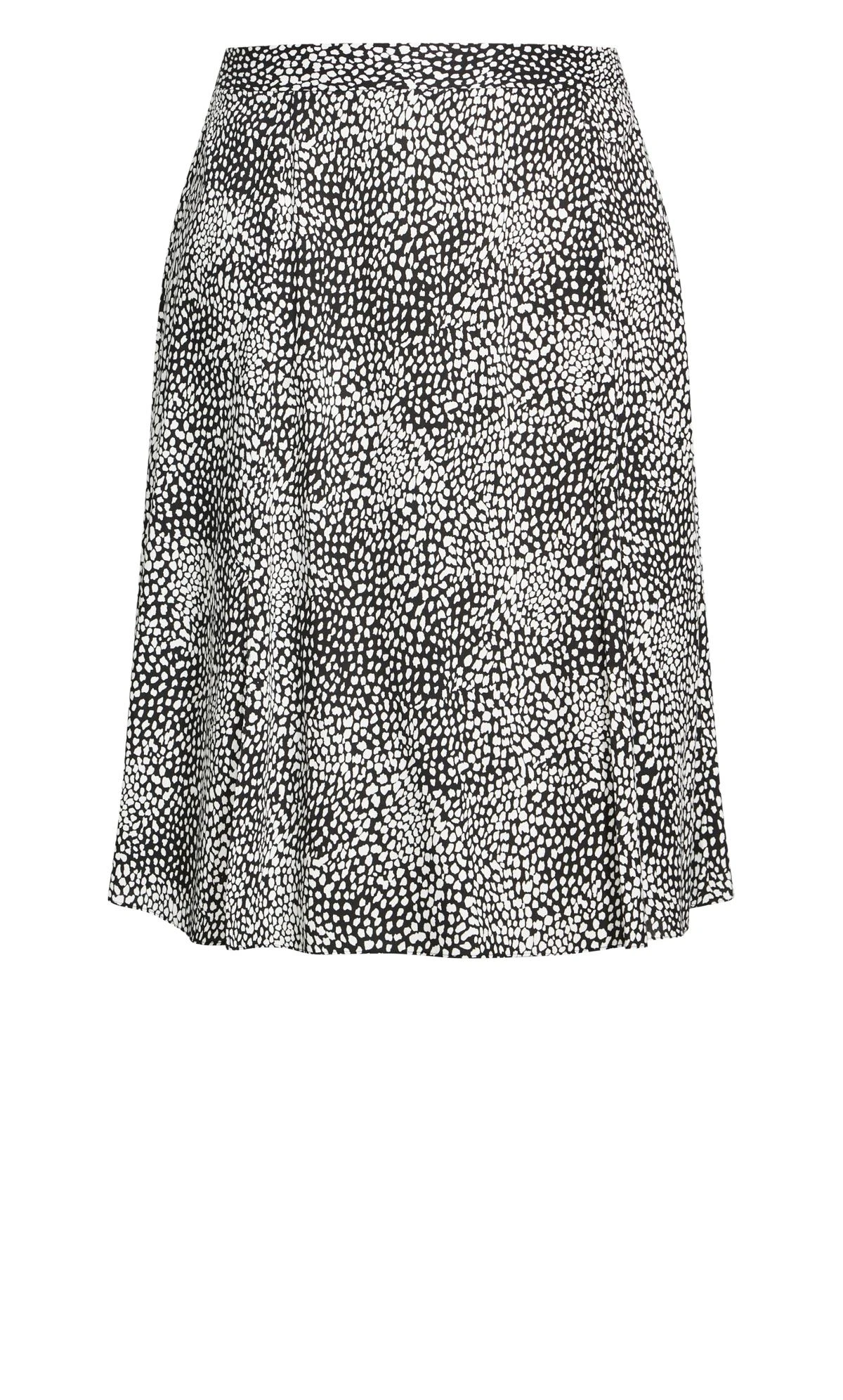 Evans Black Mono Print Midi Skirt - Image 3